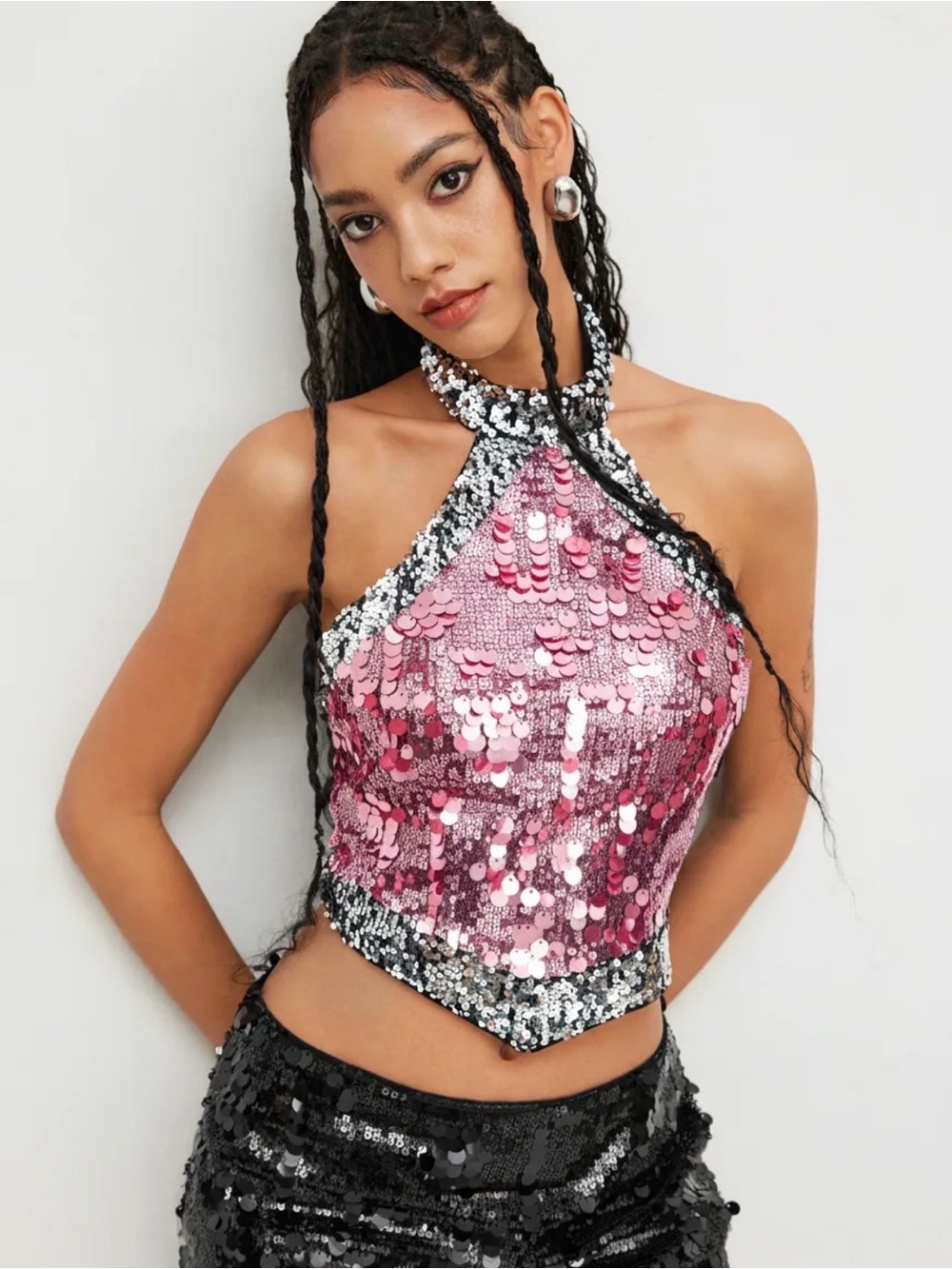 Sabrina Carpenter Costume Sequin Mini Skirt and Top - Picture 3 of 6